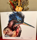 Crowned In Blue ~ Limited Edition Watercolor Art Print by Dana