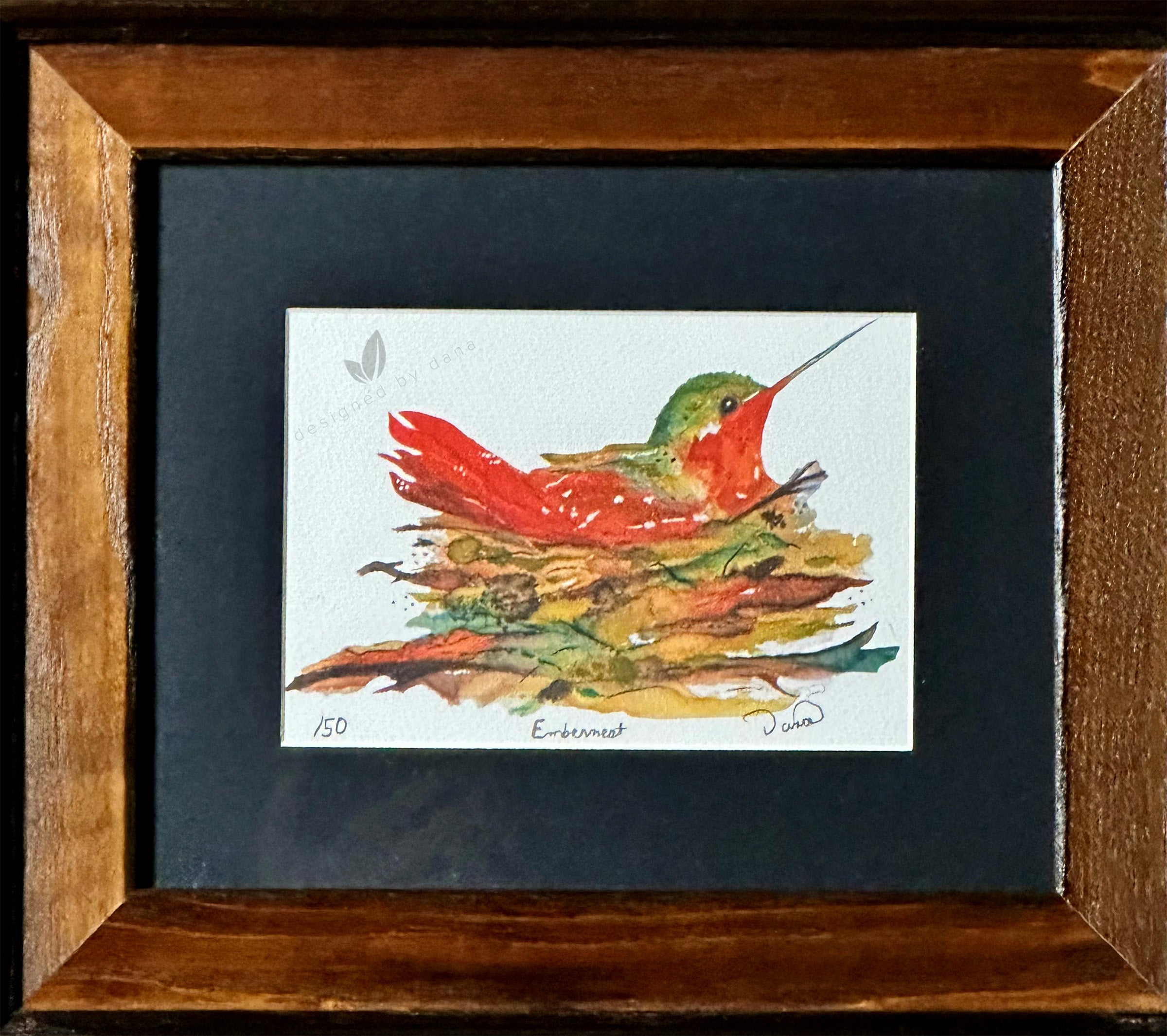 Embernest ~ Limited Edition Watercolor Art Print by Dana