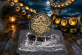 Premium Kraken Medallion • 50 mm Deep-Relief Brass Pirate Coin • Patina & UV Resin Finish