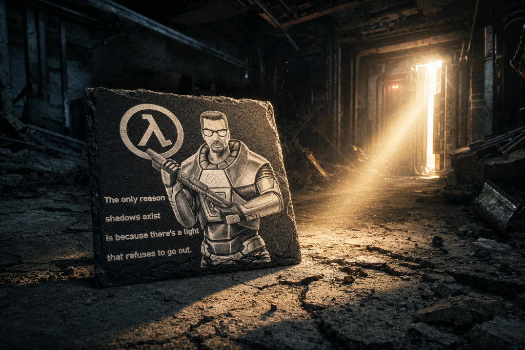 Lambda Soldier — Shadows Slate Coaster
