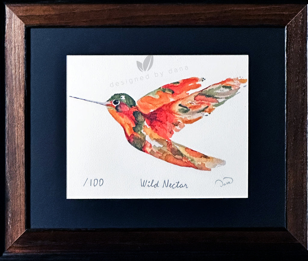Wild Nectar ~ Limited Edition Watercolor Art Print by Dana