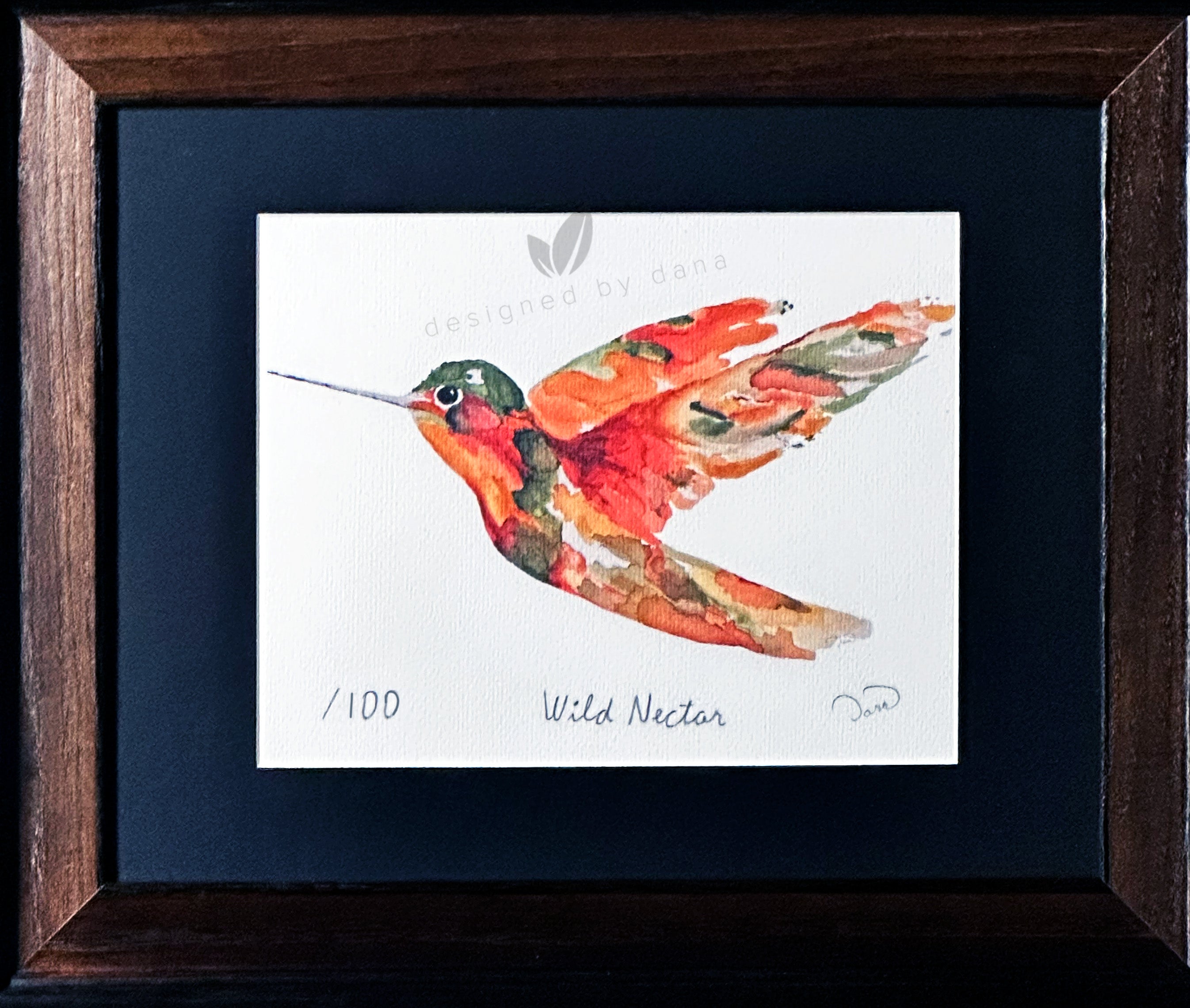 Wild Nectar ~ Limited Edition Watercolor Art Print by Dana