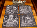The Kraken Collection • Engraved Natural Slate Coaster Set of 4